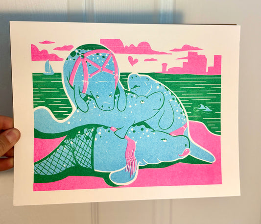 BDSM Manatee Riso Print