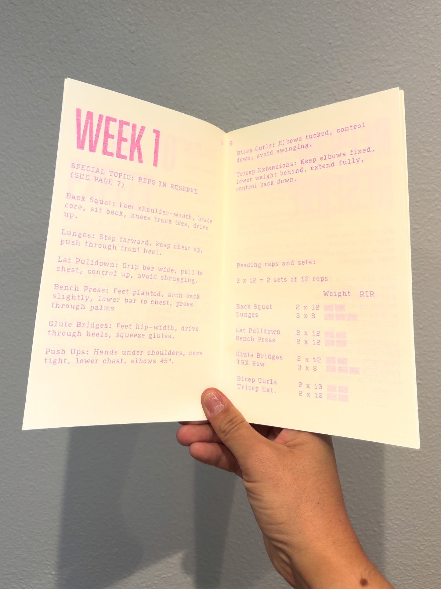 Women on Weights Strength Training Risograph Zine