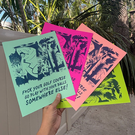 Go Play With Your Balls Somewhere Else Risograph Print