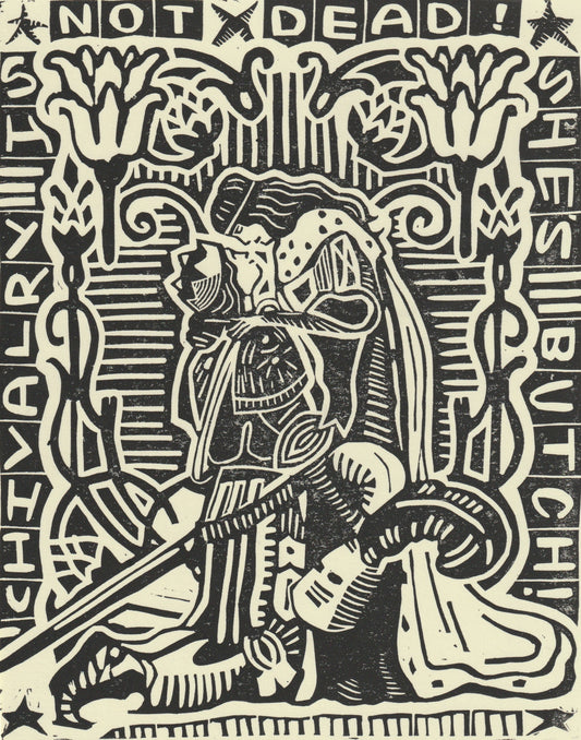 Chivalry Is Not Dead Linocut Print
