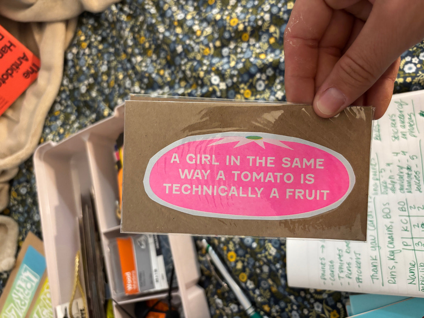 A Girl In the Same Way a Tomato Is Technically a Fruit Sticker