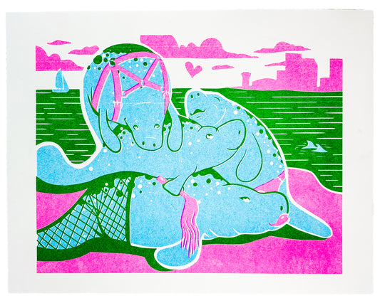 BDSM Manatee Riso Print