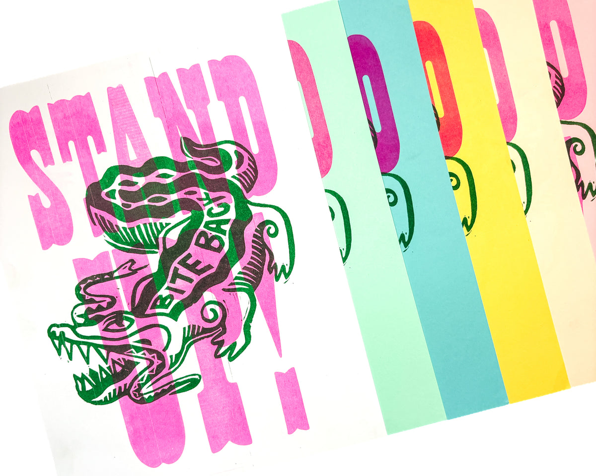 Stand Up Bite Back Riso Print