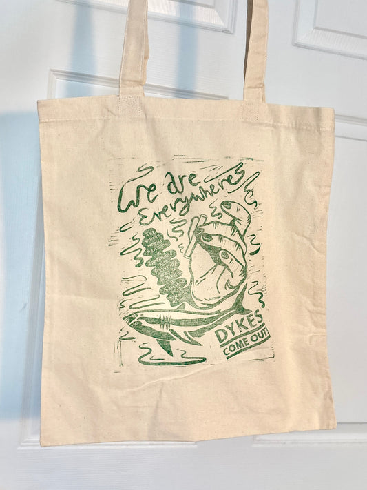 Pre order: WE ARE EVERYWHERE Linocut Totes