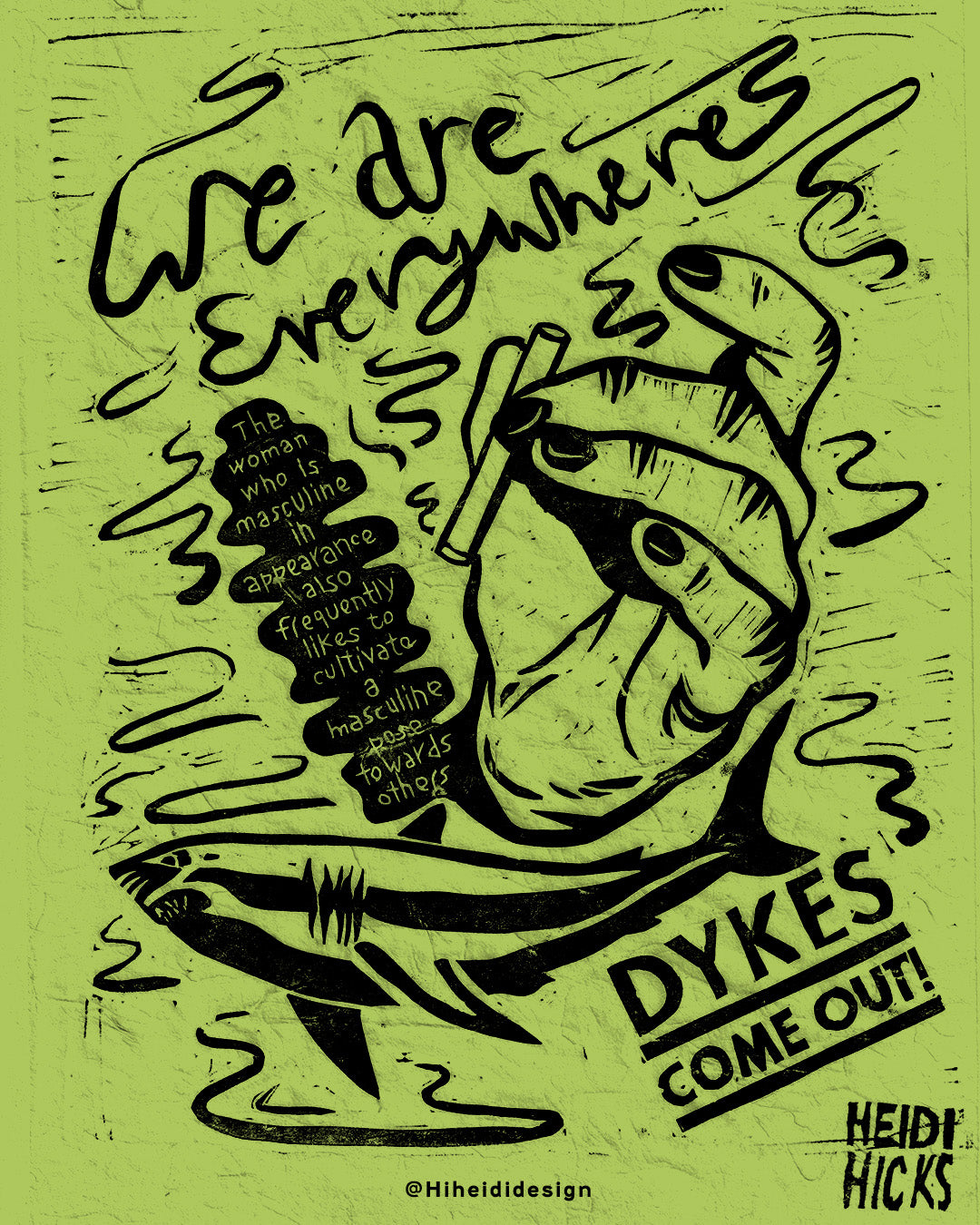 We are Everywhere Linocut Print