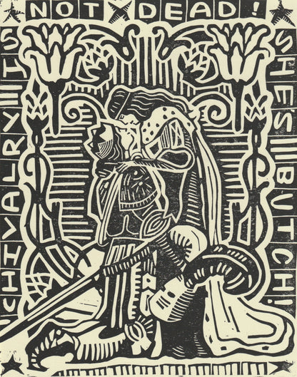 Chivalry Is Not Dead Linocut Print